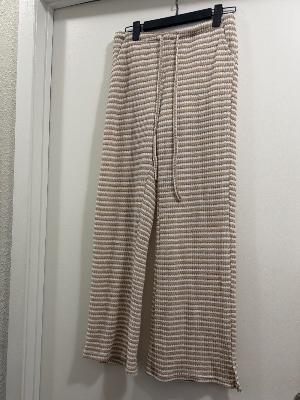 Beige and white stripe SHEIN pants